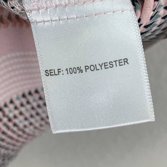 Rose + Olive Womens Plus 1X Blouse Pink Black Geometric 3/4 Sleeve Shirt Top - Picture 5 of 10